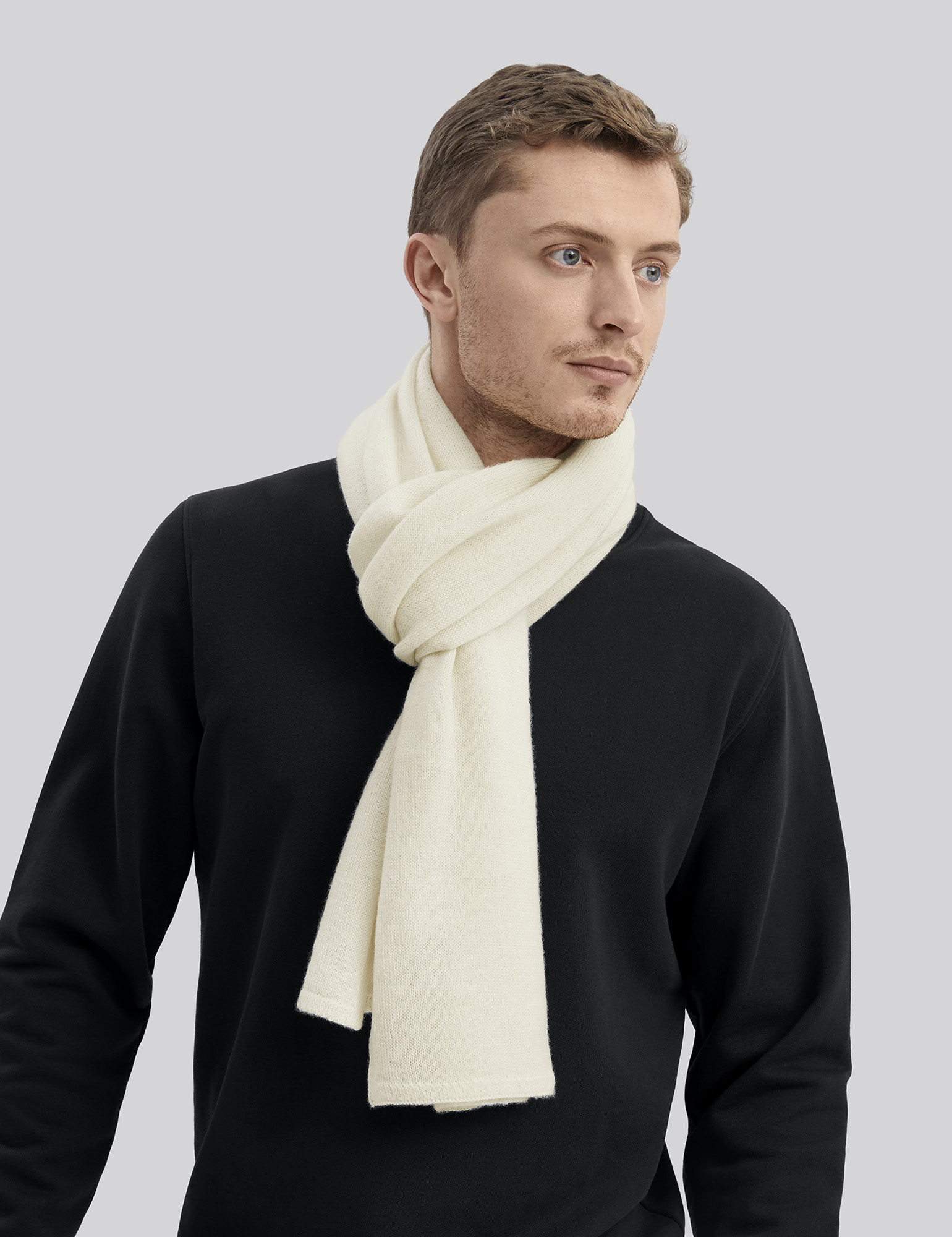 mens white scarf
