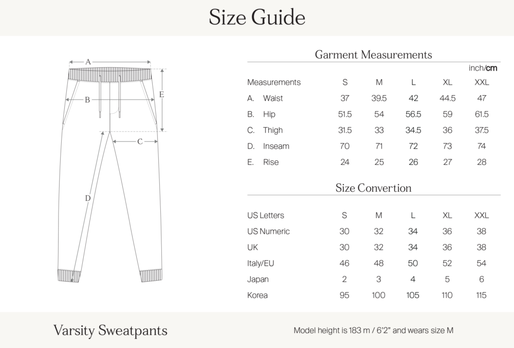 Varsity Sweatpants | men’s sweats | håndværk